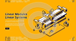 Vector landing page of linear modules