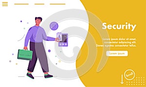 Vector landing page of Security concept