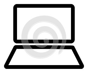 Vector Laptop Computer Flat Icon Image