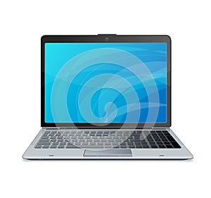 Vector laptop on white