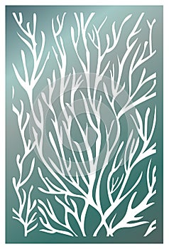 Vector Laser cut panel. Abstract Pattern template for decorative