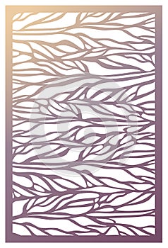 Vector Laser cut panel. Abstract Pattern template for decorative photo