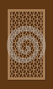 Vector Laser cut panel, seamless pattern for decorative panel. Image suitable for engraving.