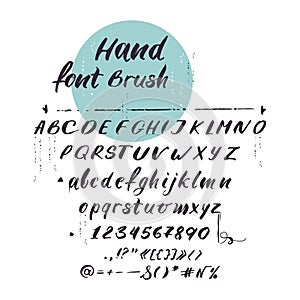 Vector latin alphabet, cursive font. Handwritten letters