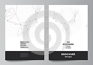 Vector layout of A4 cover mockups templates for brochure, flyer layout, booklet, cover design, book design, brochure