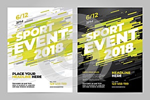 Vector layout design template for sport