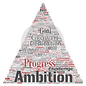 Vector leadership ambition or motivation triangle