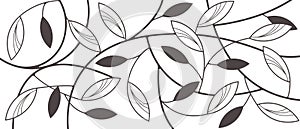 Vector leaves Line design background