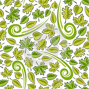 Vector Leaves Seamless Pattern