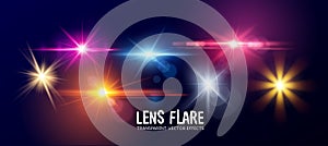 Vector Lens Flare transparent Effects