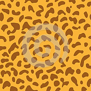 Vector leopard print seamless pattern.