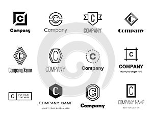Vector letter C (cee) logos set