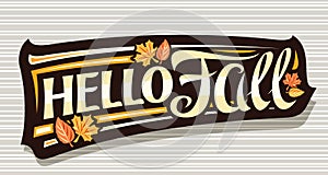 Vector lettering Hello Fall