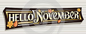 Vector lettering Hello November