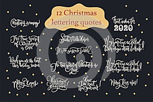 Vector lettering quotes quotes. Merry Christmas