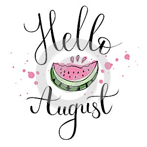 Vector lifestyle lettering & Hello August