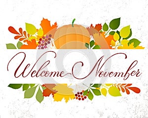 Vector lifestyle lettering hello November