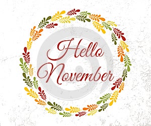 Vector lifestyle lettering hello November