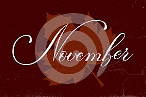 Vector lifestyle lettering hello November