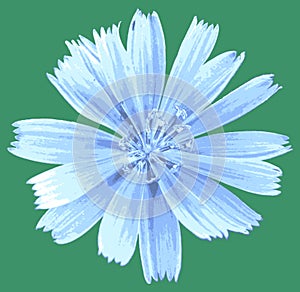 Vector light blue flower