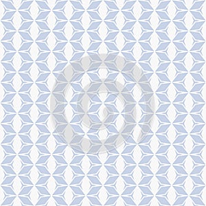 Vector light blue and white geometric seamless pattern. Abstract grid texture