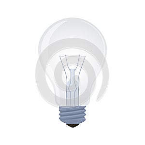 Vector light bulb - element, transparent lamp