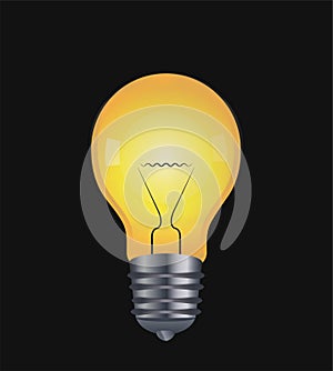 Vector Light bulb. Energy and idea symbol. Decoration for greeting card. The light bulb is full of ideas And creative thinking. id