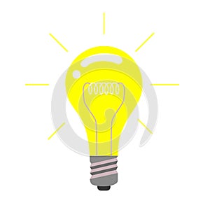 Vector light bulb icon, idea concept.