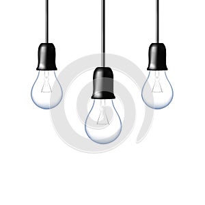 Vector Light bulb isolated. Realistic style lamp.