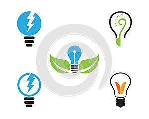 Vector light bulb logo template