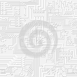 Vector light gray circuit board pattern