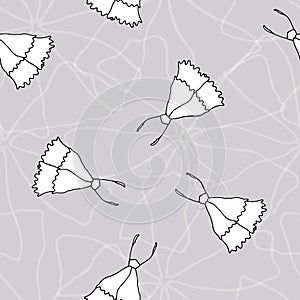 Vector light gray seamless pattern background: Moths' Dance.