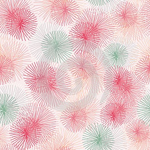 Vector light pink touch me not shameplant abstract puffball seamless pattern. Perfect for fabric, scrapbooking and