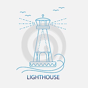 Vector lighthouse logo