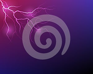 Vector lightning flash strike