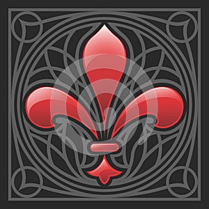 Vector lily ornament