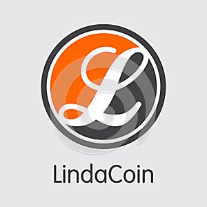Lindacoin Cryptocurrency - Vector Pictogram. photo