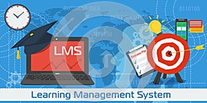 Vector Line Art Concept of LMS