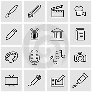 Vector line art icon set