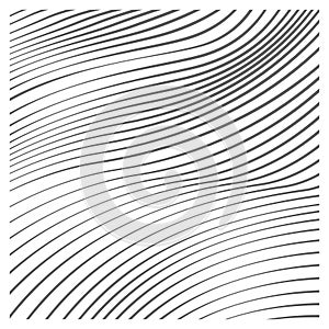 Vector line art wave background