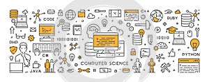 Vector line concept for computer science