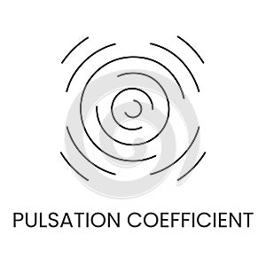 Vector line icon depicting ripple coefficient