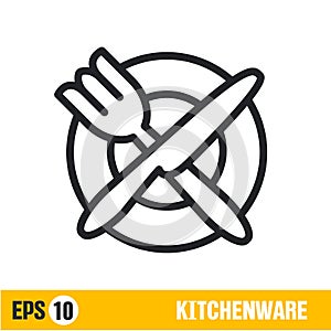 Vector line icon kitchenware