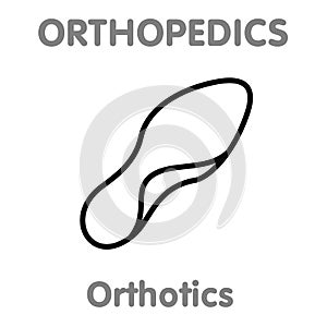 Vector line icon orthopedic orthotics