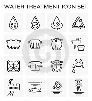 Water treatment icon photo