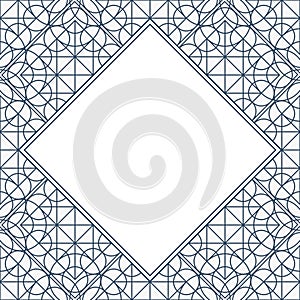 Vector Linear Geometry Background with Frame