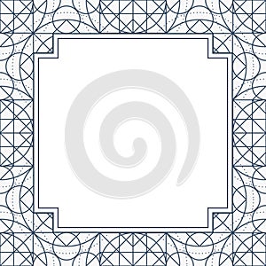 Vector Linear Geometry Background with Frame
