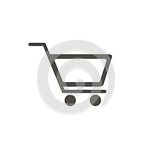 Shopping Cart line Icon, flat design best vector icon