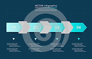 Vector lines arrows infographic.