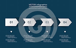 Vector lines arrows infographic.